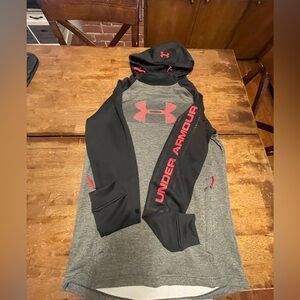 Under Armour ColdGear Black and Gray Hoodie women PM excellent condition by